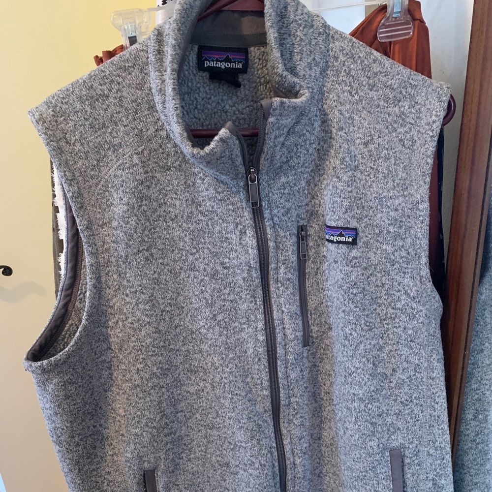 Grey men’s Patagonia Vest - large